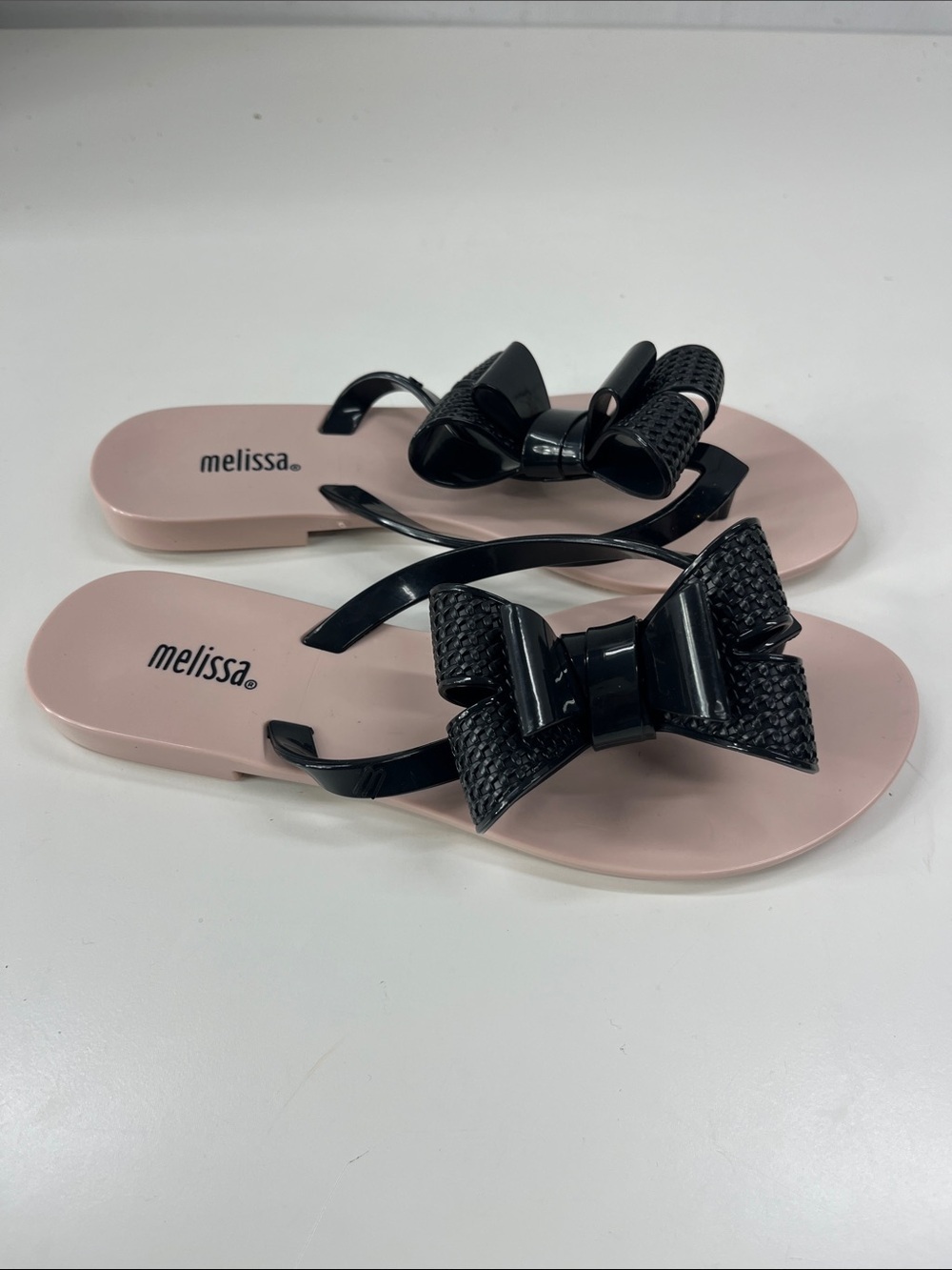 NEW Melissa Women's Harmonic Bow Flip-Flop Sandals Size 5